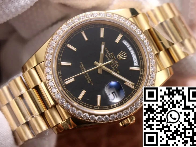 Gold Date Diamond Yellow Factory Day Rolex 40MM EW 0115